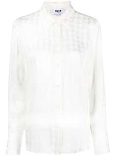 milk white patterned jacquard houndstooth pattern classic collar front button fastening long sleeves buttoned cuffs straight hem Patterned Shirt, Houndstooth Pattern, Shirt Pattern, Sophisticated Style, White Shirt, Top Shirt, Comfort Fit, Long Sleeve Shirts, Milk