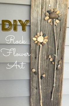 a wooden sign with flowers painted on it and the words diy written in gold