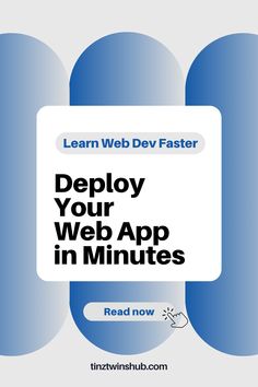 an advertisement for web development with the words deploy your web app in minutes on it