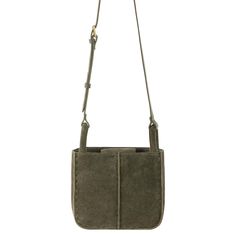 The Sak Los Feliz Mini Crossbody  - |Suede - Moss Suede| Functional Leather Shoulder Bag With Pockets, Leather Utility Bag For Everyday Use, Utility Leather Bag For Everyday Use, Leather Bags With Cell Phone Pocket For Work, Leather Work Bags With Cell Phone Pocket, Leather Work Bag With Cell Phone Pocket, Leather Shoulder Bag With Snap Closure For Work, Versatile Leather Shoulder Bag With Snap Closure, Functional Leather Shoulder Bag With Snap Closure