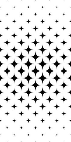 an abstract black and white pattern with stars