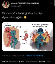 an image of someones twitter account with the caption that reads, since we're talking about ship dynamites again