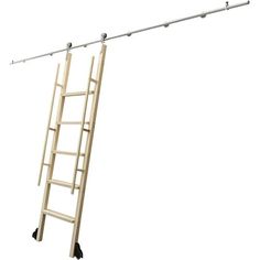 a ladder that is attached to the side of a wall