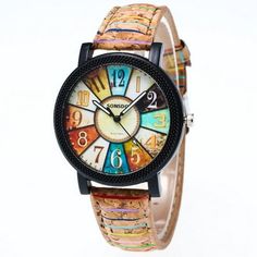 Please note, this item ships from an international seller. Expected delivery is 10-15 days. Harajuku Graffiti Pattern Leather Band Analog Quartz Vogue Wrist Watches Feature: 100% brand new and high quality. This is a good present for your children and relatives and friends who you love. Fashionable, very charming for all occasions. Special dial design draws much attention from buyers. Amazing looking watch. Precise movement. Solid stainless steel back cover. Precise time and keep good time. Batt Amazing Graffiti, Graffiti Pattern, Vegan Products, Analog Watch, Leather Watch Bands, Women's Watch, Nice Leather, Watch Sale, Watches Jewelry