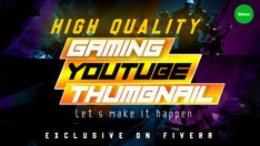 an advertisement for a video game called high quality gaming you'll be thomanil