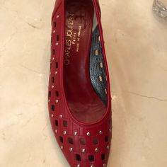 Worn A Few Times Great Condition. Vintage Charles Jourdan, Womens Shoes Wedges, Wedges, Women Shoes, Red, Women Shopping, Color