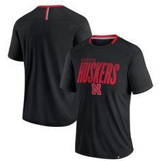 Rep your Nebraska Huskers pride in the stylish Defender Fade Slant T-Shirt from Fanatics. Made from 100% polyester, this tee features a comfortable crew neck and a unique fade design with the team wordmark printed across the torso. A stripe detail on the back neck adds a stylish touch, making this shirt a standout choice for any Nebraska Huskers fan. Jersey T-shirt With Sublimation Print For College, Fade Designs, Nebraska Huskers, The Team, Nebraska, T-shirt, Crew Neck, Top Outfits, Fan