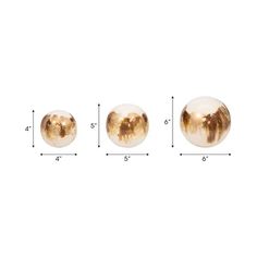 Sagebrook Home Set Of 3 4/5/6" Metal Abstract Round Galaxy Orbs - On Sale - Bed Bath & Beyond - 40313545