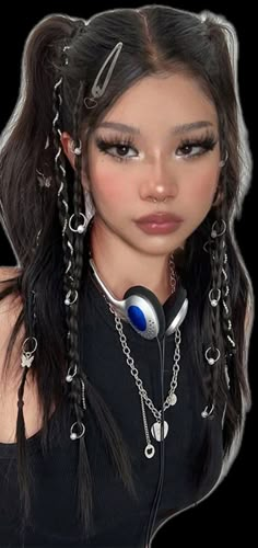 Rave Hairstyles, Concert Hairstyles, Rave Hair, Y2k Hairstyles, Dance Hairstyles, Braided Hairstyle, Hair Inspo Color, Hair Game, Hair Transformation