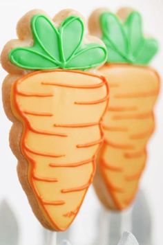 carrot shaped cookies sitting on top of each other