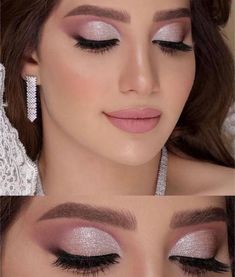 Beautiful Wedding Makeup, Fake Makeup, Makeup Charts, Gold Makeup Looks, Wedding Eye Makeup, Makeup Artist Tips, Glitter Eye Makeup, Eye Makeup Pictures, Eye Makeup Steps