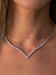 Silver  Collar  Glass   Embellished   Women's Fashion Jewelry Silver Prom Jewelry, Choker Jewelry, Tennis Chain, Prom Jewelry, Rhinestone Choker, Classy Jewelry, Crystal Choker, Tennis Necklace, Choker Collar