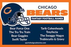 the chicago bears football team is depicted in this poster