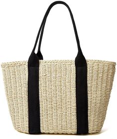 Arrives by Wed, Jan 17 Buy Women Straw Bags Summer Beach Large Tote Bag Handmade Woven Shoulder Crossbody Handbag at Walmart.com Handwoven Bag, Stylish Tote Bag, Straw Beach Bag, Straw Handbags, Tote Bags Handmade, Woven Tote Bag, Straw Bags, Bag Handmade, Crossbody Tote