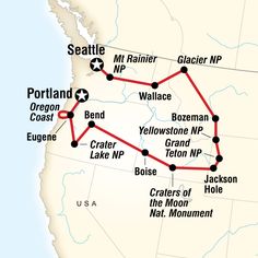 the route map for seattle to portland