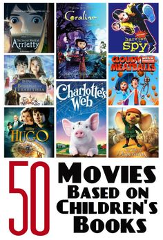 the top 50 movies based on children's books