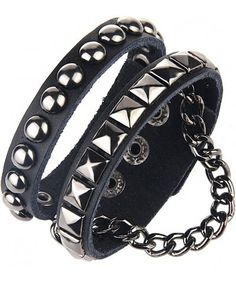 Materials:The high quality leather and metal alloys Suitable for band,biker,Rock,climber people, unisex style for both men and women to enjoy! makes it perfect for those with bold personalities! Dimensions: 9.1 inch long, 2.8 inch width, 2.5 ounces weight Item includes: one multi circle rivet bracelet, easily adjust the size of the bracelet Metal Studded Bracelets For Concerts, Edgy Leather Bracelets With Rivets, Metal Studs Bracelet For Concerts, Metal Stud Bracelets For Concerts, Metal Bracelets With Studs For Concerts, Punk Leather Jewelry For Concerts, Trendy Black Bracelets With Rivets, Black Spiked Jewelry For Concerts, Rock Style Metal Bracelets With Studs