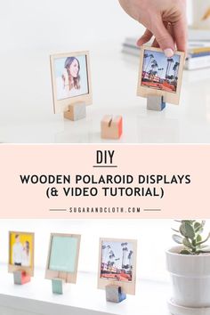 diy wooden polaroid displays and video tutors