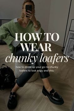 Black Pants With Loafers Outfit, Interview Outfit Loafers, Prada Loafers Street Style, Block Heel Loafer Outfits Women, Loafer Styling Outfit, How To Style Prada Loafers, Styling Prada Loafers, Gucci Chunky Loafers Outfit, Chunky Loafers Casual Outfit