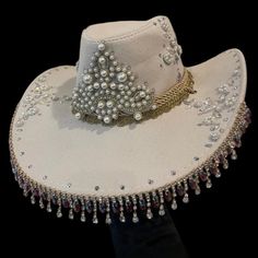 Golden Hour Western Hat Festival Hat Rhinestone Cowboy Hat - Etsy Festival Hat With Rhinestones And High Crown, Festival Hats With Rhinestones And High Crown, Elegant Embellished Hats For Festival, Elegant Rhinestone Hats For Festival, Elegant Rhinestone Festival Hats, Festival Hats With Rhinestones And Short Brim, Costume Hat With Rhinestones For Festivals, Rhinestone Cowboy Hat, Rhinestone Cowboy