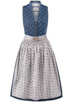 2 pc Stockerpoint  Dirndl Dress Angelina - German Specialty Imports llc Lederhosen Women, Mens Lederhosen, Dirndl Blouse, Dirndl Dress, Dark Blue Grey, Women Midi, Blue Grey, Apron, Bodice