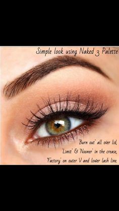 Make Up Yeux, Makeup Simple, Simple Look, Urban Decay Makeup, Natural Eyes