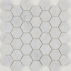 white marble hexagonal tile with grey lines