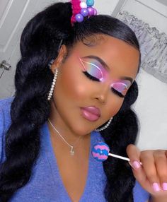 Pastel Makeup Looks, Pastel Inspiration, Candy Rainbow, Pastel Makeup, Candy Makeup, Wedding Eye Makeup, Brown Skin Makeup, Cute Makeup Looks, Creative Makeup Looks