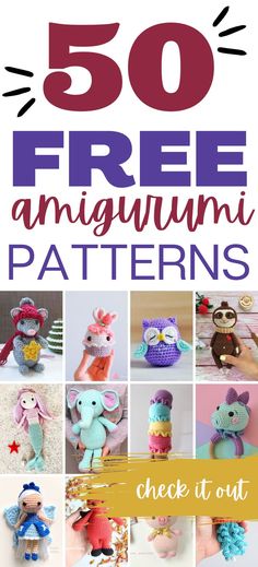 the cover of 50 free amigurmi patterns