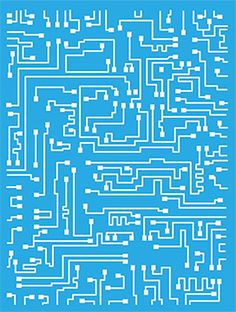 a blue and white square shaped maze with squares on it, in the shape of a rectangle