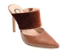 Save on Sutonn Pump at DSW. Free shipping, convenient returns and customer service ready to help. Shop online for Sutonn Pump today! Heels Brown, Velvet Heels, Pumps Heels Stilettos, Pointed Heels, Pointed Toe Heels, Women's Heels, Strap Top, Journee Collection, Strap Tops