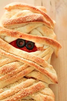 bread wrapped in the shape of an eye