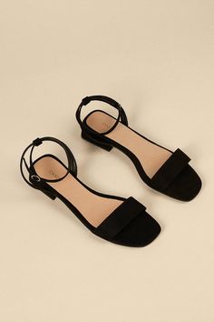 Low Heeled 2 Part Sandal Affordable Low Heel Trendy Sandals, Cheap Chic Low Heel Sandals, Low Heel Dress Sandal, Short Black Sandal Heels, Party Shoes Low Heel Black, Cute Cheap Black Sandals, Affordable Low Heel Party Sandals, Cheap Low Heel Sandals For Party, Cheap Playful Black Sandals