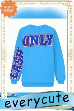 Fashion Print Large Letter Casual Long-sleeved Sweater Sleeved Sweater, Large Letters, Product Name, Fashion Prints, Long Sleeve Sweater, Shop Now