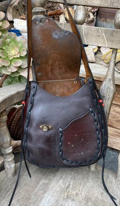 Bohemian Leather Hobo Shoulder Bag, Handmade Saddle Shoulder Bag For Travel, Hippie Leather Shoulder Bag For Everyday, Bohemian Leather Satchel For Festivals, Bohemian Leather Saddle Bag, Leather Bohemian Satchel For Festival, Hippie Leather Bag For Festivals, Festival Hand-stitched Crossbody Shoulder Bag, Bohemian Satchel With Leather Lining For Everyday Use