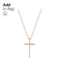 in stock Elegant 14k Gold Cross Necklace With Delicate Chain, 14k Rose Gold Jewelry With Adjustable Chain, Rose Gold Jewelry With Adjustable Chain Pendant, Fine Jewelry Rose Gold Clavicle Chain Necklace, Fine Jewelry Rose Gold Clavicle Necklace, Rose Gold Tarnish Resistant Pendant Necklace, Rose Gold Clavicle Chain Necklace, Rose Gold Clavicle Chain Fine Necklace, Rose Gold Tarnish-resistant Pendant Necklace