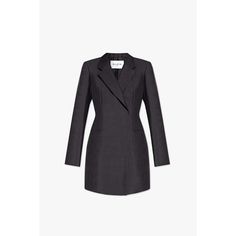 Alaia, Womens Dresses Embody A Sense Of Elegance Feel Weekend-Ready Any Day Of The Week In The New Alaia Blazer Jacket Dark Grey And Black. Crafted From 100% Virgin Wool. Crafted From A Wool And Mohair Blend With A Tailored Silhouette, This Style Showcases A Prince Of Wales Check Pattern, A Collar With Notch Lapels, A Hook Fastening, Two Slip Pockets And Long Sleeves. New Alaia Tailored Blazer Dark Grey Black Prince Of Whales Pattern Retail $3700 Dark Grey Black Prince Of Whales Two Slip Pockets Designer Fall Blazer Dress, Designer Fitted Blazer Dress, Alaia Coat, Luxury Gray Wool Outerwear, Single-breasted Wool Outerwear With Suit Collar, Single-breasted Cashmere Wool Coat With Lapel Collar, Black Single-breasted Wool Coat With Lapel Collar, Whale Pattern, Tailored Blazer