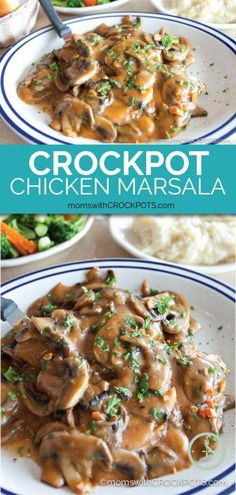 this crockpot chicken marsala is an easy and delicious dinner that's ready in under 30 minutes