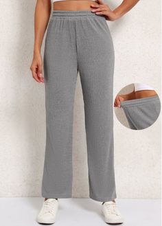 Color:Grey;Size:S;Size:M;Size:L;Size:XL;Size:2XL;Size:3XL;Size:4XL;Size:5XL;Package Contents:1 X Pants; High Waist Stretch Wide Leg Pants In Gray, Gray Stretch High-waist Wide Leg Pants, Gray High-waisted Lounge Pants, Stretch Gray High Waist Wide Leg Pants, Gray Stretch High Waist Wide Leg Pants, High Waist Gray Lounge Pants, Gray High-waist Pants For Loungewear, High Waist Gray Pants For Loungewear, Gray High Waist Pants For Loungewear