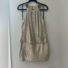 Laundry By Shelli Segal Size 10 Gold & Silver Mini Dress Pit To Pit- 16 Inches Shoulder To Hem- 33 Inches Hem- 18 Inches Silver Silk Dress For Night Out, Silver Festive Dress, Embellished Silver Silk Dress, Silver Embellished Silk Dress, Silver Mini Dress, Silver Gold, Colorful Dresses, Size 10, Mini Dress