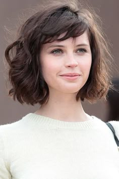 bob haircut with bangs - This look makes the case for long bobs and bangs on thick, wavy hair.  Read more: http://www.dailymakeover.com/trends/hair/fall-haircuts-2014/#ixzz3E0hywvkt Haircuts 2014, Haircuts For Frizzy Hair, Shaggy Bob Haircut, Fall Hair Cuts, Haircuts For Wavy Hair, Short Wavy Hair, Good Hair, Grunge Hair