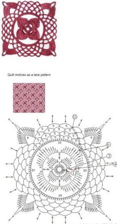 crocheted doily pattern with instructions to make it in the shape of a flower