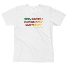 The CSK Tee !! - THE COUNSELLE COLLECTION™ Graphic Tee With Quote Print For Streetwear, Graphic Tee T-shirt With Quote For Streetwear, Inspirational Short Sleeve Streetwear T-shirt, Inspirational Short Sleeve T-shirt For Streetwear, Pan African Flag, African Flag, Coretta Scott King, Powerful Quotes, Green Colors