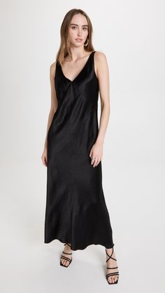 Fast Free Shipping & Free Returns on Vince V Neck Maxi Slip Dress at Shopbop. Shop new arrivals from Vince at Shopbop.com Vince Clothing, Maxi Tops, Pregnancy Wardrobe, V Neck Midi Dress, Maxi Slip Dress, Dress Crafts, Satin Maxi, China Fashion, Silk Shirt