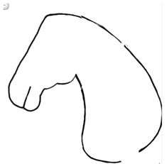 the outline of a horse's head