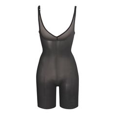 Sheer Sculpt Open Bust Bodysuit - Onyx | SKIMS Bodysuit Shapewear, Open Bust, High Neck Bodysuit, Scoop Neck Bodysuit, Sheer Bodysuit, Cami Bodysuit, Square Neck Bodysuit, Mesh T Shirt, Pink Bodysuit