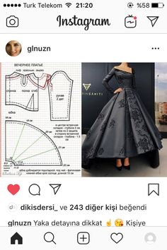 an instagram page with the image of a woman in a dress