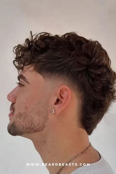 Mullet Fade, Mullet Haircut, Mens Hairstyles Thick Hair, Wavy Hair Men