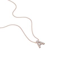 Our Pave Initial Necklace is the perfect addition to your necklace stack. Featuring the initial or your choice with classic pave set on a delicate solid gold chain. Customize this pendant with the letter of your choice. Fine Jewelry Initial Pendant Necklace With Cable Chain, Classic Rose Gold Initial Pendant Name Necklace, Rose Gold Initial Pendant Name Necklace With Delicate Chain, Luxury Initial Pendant Necklace With Delicate Chain, Rose Gold Initial Pendant Necklace With Cable Chain, Rose Gold Initial Pendant Fine Jewelry Necklace, Rose Gold Initial Pendant Fine Necklace, Rose Gold Diamond Initial Pendant Necklace, Rose Gold Initial Pendant Necklace With Delicate Chain