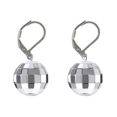 PRICES MAY VARY. Reflective Disco Earrings:This disco ball earring uses a reflective mirror design to make the earrings sparkle ,allowing you to stand out in any themed parties such as Christmas, Halloween, disco party, concerts, etc High Quality: This disco ball earrings for women is made of quality alloy, designed in fishhook design, these mirror balls are big enough to get noticed, but won't overpower your face, give you a comfortable wearing experience Mirrorball Earrings Size :Each silver d Disco Style Silver Jewelry For Party, Hypoallergenic Adjustable Earrings For Party, Adjustable Metal Clip-on Earrings For Party, Hypoallergenic Round Earrings For Party, Adjustable Dangle Clip-on Earrings For Party, Sterling Silver Clip-on Earrings For Party, Hypoallergenic Metal Earrings For Party, Adjustable Metal Plug Earrings For Party, Nickel-free Round Earrings For Party